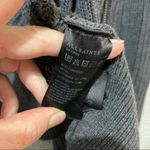 All Saints Grey Full Zip Cardigan Sweater Womens L Chunky Oversized Academia Photo 5