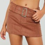 Garage •  low rise corduroy belted mini skirt brown xsmall Photo 0