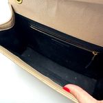 Saint Laurent Beige Large Grain de Poudre Chevron - Envelope Satchel YSL Bag Photo 6