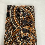 Driftwood  Paisley Print Velour Blazer Jacket Womens XS Tan Black Orange Pockets Photo 1