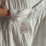 Japna  100% gauze cotton white boho pull on elastic waist wide leg pants XL​​ Photo 5