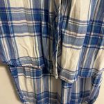 Rails  Women’s Sleeveless Plaid Button Down Blue & White Collared Dress, Size L Photo 5