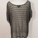 i Jeans by Buffalo Green Crochet Top with Fringe Size Medium Crochet Fringe Top Photo 5
