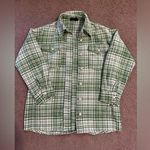 Forever 21 oversized tweed shacket in green/cream Photo 0