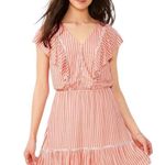 LC Lauren Conrad NWT Lauren Conrad Ruffle Sleeveless Candy Striped Mini Dress Size XL Photo 0
