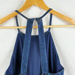 Speechless  Blue Metallic Fit & Flare Halter Dress Women's Size 9 Party Prom Photo 6