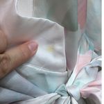 Vtg 1980s Gilligan O'Malley Pastel Pink Green Floral Satin True Wrap Robe L Size L Photo 4