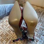 None Chic Floral Red and Black Women's Heels Photo 6