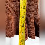 House of Harlow  1960 Square neck Brown Knit Ruffle Hem Midi Tank Dress S Photo 1