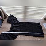 Solid & Striped Revolve Dress  Smocked Ruffle‎ Black Poplin size small Photo 4