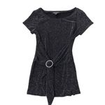 Perceptions New York Shimmer Top Womens 8 Used Black Sparkle Photo 4