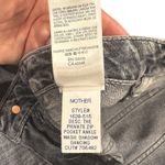 MOTHER SUPERIOR The Private Zip Pocket High Rise Cropped Wide Leg Jeans Size‎ 28 Gray Photo 4