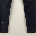 Lululemon Black Dual Tone Purple Crop Athletic Workout Leggings Photo 8