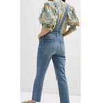 Paige Blue Sierra Denim Distressed Crop Frayed Jeans Romper Jumpsuit Overalls 24 Photo 2