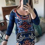 Flying Tomato  Blue and Orange Sweater Mini Dress Photo 0