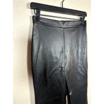 Anthropologie  Hutch Women's Size 0 Black Faux Leather Flare Pants‎ Photo 1
