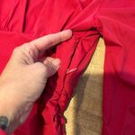 NWT Red Long Sleeve Bodysuit V Neck‎ Ruched Waist Sexy Party Top Medium Size L Photo 2