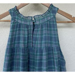 Torrid  Maxi Dress 00 M Lindsay Hi-Low Tiered Plaid Cottage Boho Fields Lagenlook Photo 5