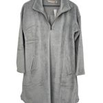Soft Surroundings Auberon Mini Dress Coziest Zip Up Tunic Pullover Silver NEW S Photo 0