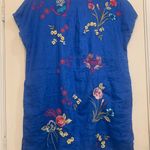 Johnny Was  Blue Multi Colored Embroidered XXL Linen Dress.        2657 Photo 9
