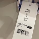 Gap NWT  Blue & Purple Floral Print Button-Down Collared Short Sleeve Shirt - L Photo 8