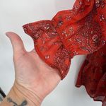 Patrons of Peace Boho Fairy Fall Dress Small Orange Festival Cottage Peasant Photo 4