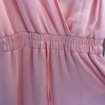 Cinch Mi Ami navy pink V-neck flowy  waist lightweight keyhole back Photo 3