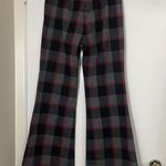 Just Cavalli Gray Plaid Wool blend High waist Flare leg Knit pants size 44 Photo 4