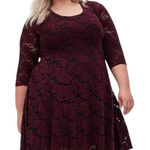 Torrid  Floral Lace Fluted‎ Whimsigoth Fairy Grunge Dress 2X Photo 0