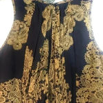 Tibi  New York 100 % silk dress black and gold Sz 2 Photo 4