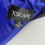 XScape Women's Off Shoulder Blue Formal Dress Sz 6 Long Royal Blue Gown Photo 2