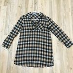 She & Sky Boutique brown black LACE UP PLAID DRESS size Medium. Photo 3