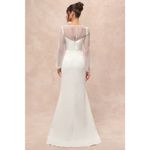 Lulus NWOT  Immaculate Romance White Sheer Organza Long Sleeve Maxi Dress Sz S Photo 2