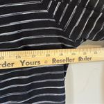 Athleta Elite Striped Half Zip Pullover Long Sleeve Stretch Black White Size XL Photo 6