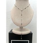 Sweet‎ Round Stainless Steel Titanium Steel Tassel Inlay Zircon Necklace 1 Piece Black Photo 4
