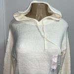 SO Last One! White NWT  Eyelash Plush Yarn Hoodie XL Cream Beige Ivory Photo 7