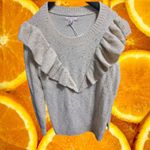 LC Lauren Conrad NWT  Women Ruffle Shoulder Prancer Sparkle Sequin Sweater Size M Photo 6