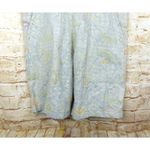 Boho Printed Shortall Women XS Ivory Blue Floral Paisley Bali Batik Home Cottage Photo 5