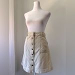 Pilcro and the Letterpress Anthropologie  Multicolored Striped Button Front Skirt Photo 1