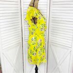 Prince & Fox Aeropostale Floral Ruffle Surplice Dress Yellow Peach Medium Photo 2