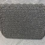 GRAY (SILVER) CROCHETED FABRIC CROSSBODY BUBBLE LIKE DESIGN Photo 3