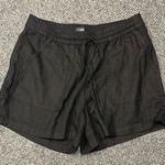 J.Crew  womens Linen shorts pull on drawstring NWT size Small Black Photo 0