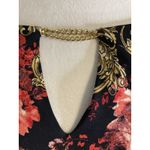 Thalia Sodi Designer Dress XXL Blouson Braided Gold Belt Black Open 3/4 Sleeve Photo 8