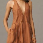 Anthropologie Sleeveless V-neck Pinafore Romper, Size S Photo 0