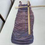 Nookie  Dress Womens Medium Blue Purple‎ Vision Midi Mesh Corset Square Neck Photo 9