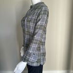 Triple Five Soul Plaid Lace Up Tunic Top Blue Size M Photo 3