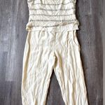 VTG POSITIVE ATTITUDE Pantsuit Set Tank Top Pattern Yellow Boho Size S M Size 10 Photo 0