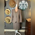 Vintage Taupe Beaded Skirt Suit & Cami medium Tan Photo 11