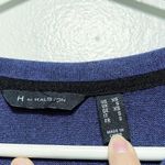 H by Halston Halston Blue V-Neck Short Sleeve Top Photo 7