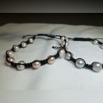 Handmade Pearl bracelets 3 Adjustable Size String stackable different color pearls Photo 2